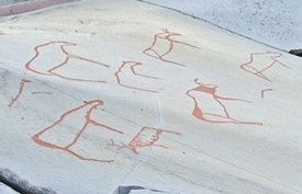 Restos y pinturas rupestres de la Cueva de la Pileta